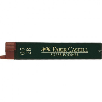 Minas 0,5mm 2B caja 12 unidades Super Polymer Faber Castell