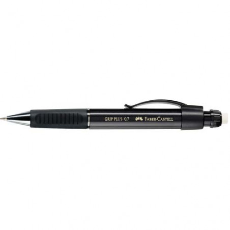 Portaminas 0,7mm negro metalizado Grip Plus