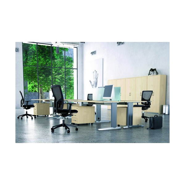 Mesa 160x80 cm. estructura Aluminio Tablero Gris s Mesa 160x80 cm. estructura Aluminio Tablero Gris s