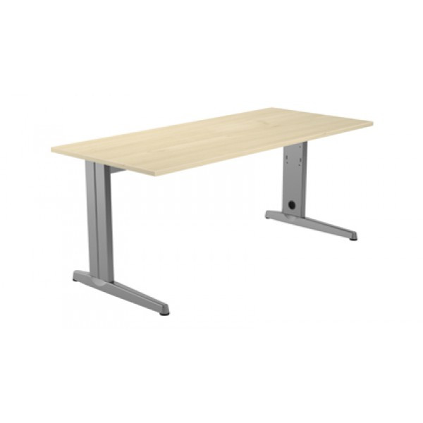 Mesa 200x80 cm. estructura color aluminio y tablero roble serie Mesa 200x80 cm. estructura color aluminio y tablero roble serie