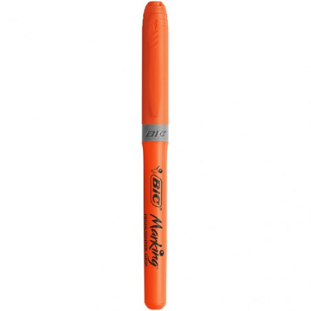 Marcador fluorescente punta biselada 1,6-3,4mm. Highlighter Grip naranja Bic
