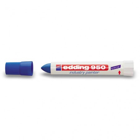 Marcador pasta opaca permanente azul edding 950
