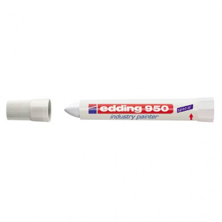 Marcador pasta opaca permanente blanco edding 950
