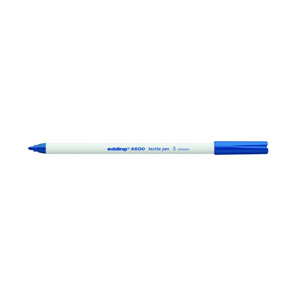 Marcador ropa punta redonda 1 mm. azul Edding 4600 Marcador ropa punta redonda 1 mm. azul Edding 4600