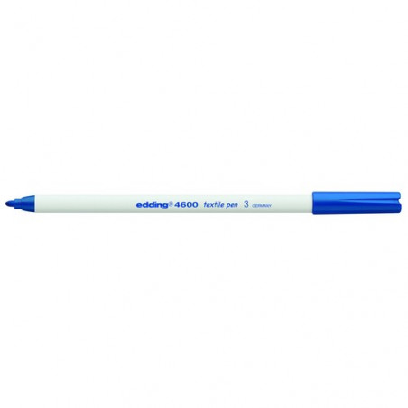 Marcador ropa punta redonda 1 mm. azul Edding 4600