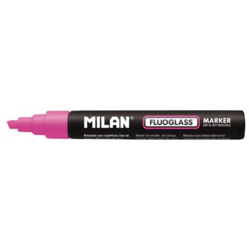Marcador tiza líquida punta biselada 2-4mm rosa Fluoglass Milan