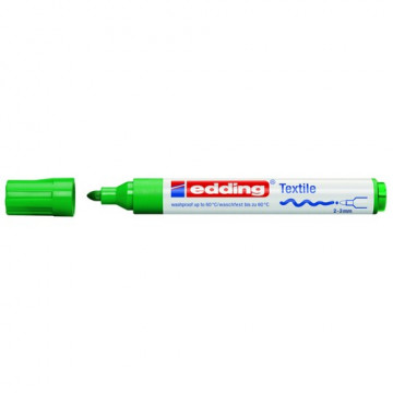 Marcador ropa punta redonda 2-3 mm. verde Edding 4