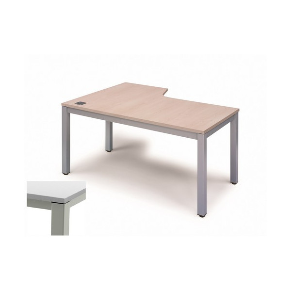Mesa L izquierda 160X120X80 Estructura color aluminio Tablero Melamina Gris serie Executive Rocada Mesa L izquierda 160X120X80 Estructura color aluminio Tablero Melamina Gris serie Executive Rocada