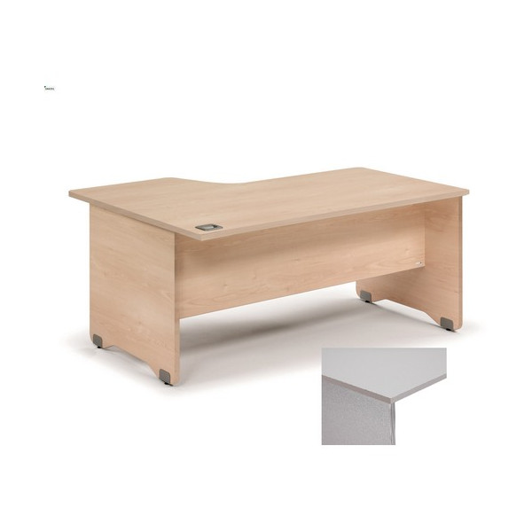 Mesa L izquierda Work 160X120 Estructura color aluminio Tablero Gris Mesa L izquierda Work 160X120 Estructura color aluminio Tablero Gris