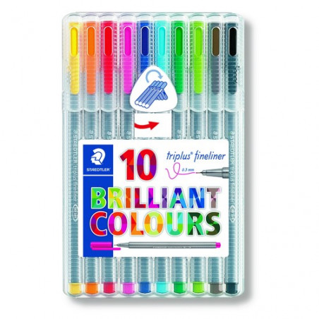 RET. STAEDTLER FINELINER 334  10 COLORS
