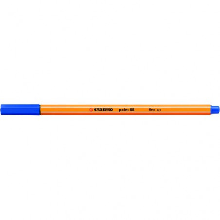 Rotulador punta fina 0,4mm azul Stabilo point 88