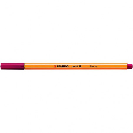 Rotulador punta fina 0,4mm carmesí Stabilo point 88
