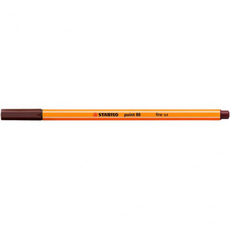 Rotulador punta fina 0,4mm marrón Stabilo point 88