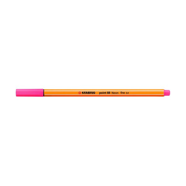 Rotulador punta fina 0,4mm rojo neón Stabilo point 88 Rotulador punta fina 0,4mm rojo neón Stabilo point 88