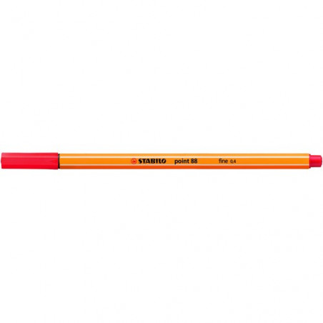 Rotulador punta fina 0,4mm rojo Stabilo point 88