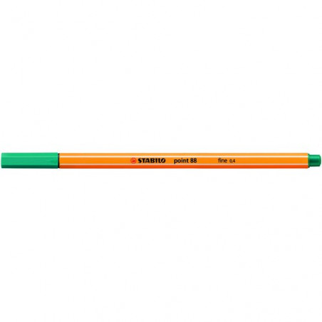 Rotulador punta fina 0,4mm turquesa Stabilo point 88