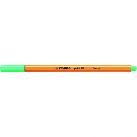 Rotulador punta fina 0,4mm verde hielo Stabilo point 88