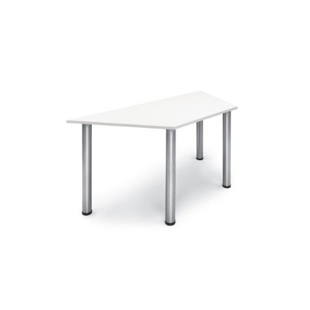 Mesa trapezoidal madera Blanca 72 x 140 x 60 cm.