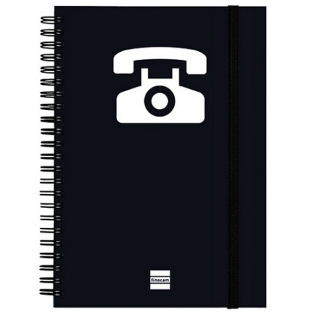 Índice telefónico  A5 negro M142 Multifin