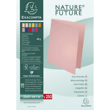 SUBCARPETA A4 (220x310) PAPER 60gr ASSORTIT (250u)