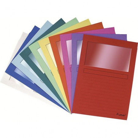 Subcarpetas A4 con ventana colores surtidos Foreve