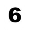 NUMERO ADHESIU 25mm (6) APL06032    (ABO)