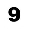 NUMERO ADHESIU 25mm (9) APL06035    (ABO)