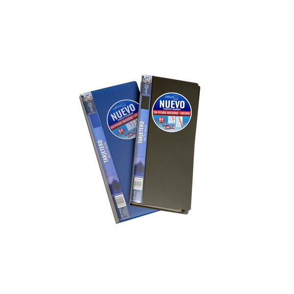 Tarjetero fijo lomo personalizable para 160 tarjetas negro Office Box Tarjetero fijo lomo personalizable para 160 tarjetas negro Office Box