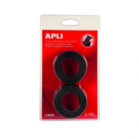 VELCRO ADHESIU TIRA 100cm NEGRE