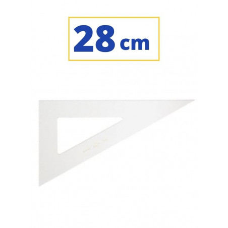 Cartabón de 28 cm sin graduar