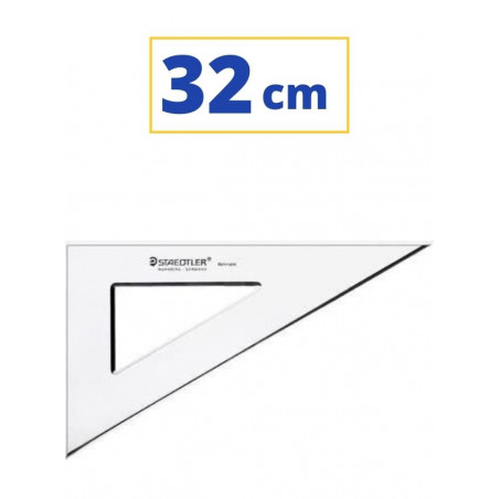 Cartabón de 32 cm sin graduar