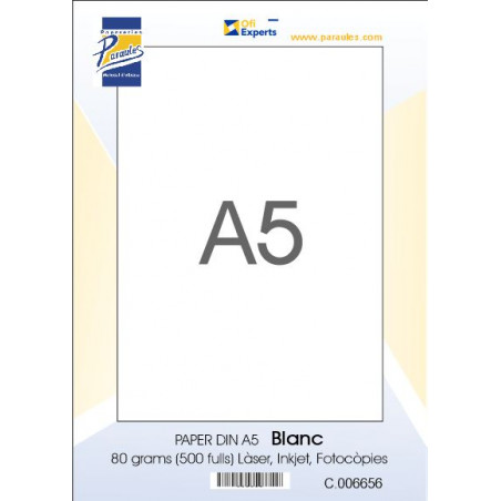 PAPER DIN A5  80 GR. (500u)