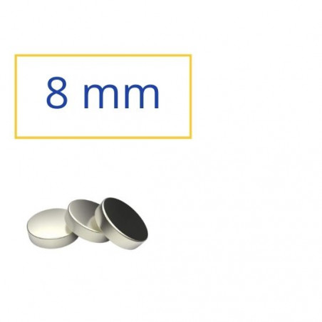 IMAN RODO  8mm PLATEJAT NEODINIO (10u)