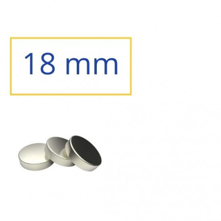 IMAN RODO 18mm PLATEJAT NEODINIO (3u)