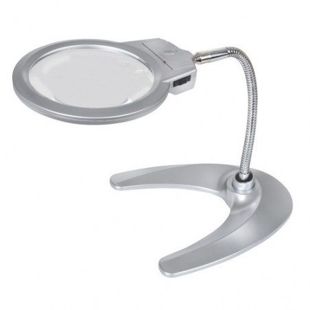 Lupa con led y soporte Ratio