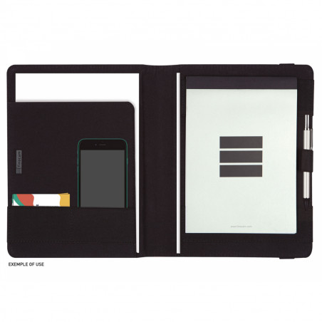 Portadocumentos J975 goma elástica A5 Negro