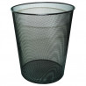 Papelera metálica rejilla grande 18 l. negra