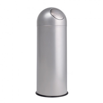 Papelera PUSH 88 cm 33 de diámetro gris aluminio P
