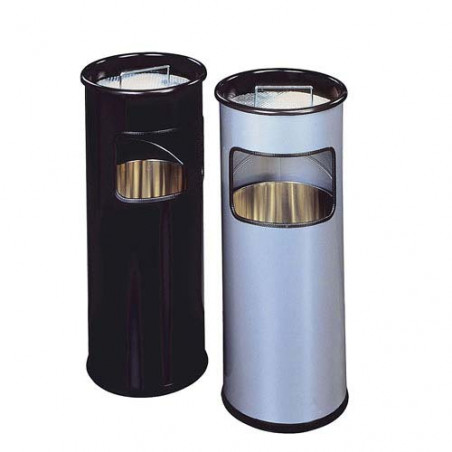 PAPERERA CENDRER METALL NEGRE/BLANC/VERMELL