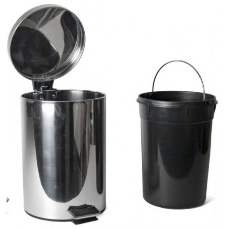 PAPERERA PEDAL  12L RODONA INOX