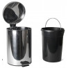 PAPERERA PEDAL  12L RODONA INOX