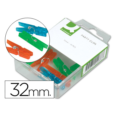 PINÇES PLASTIC COLORS C/12 U