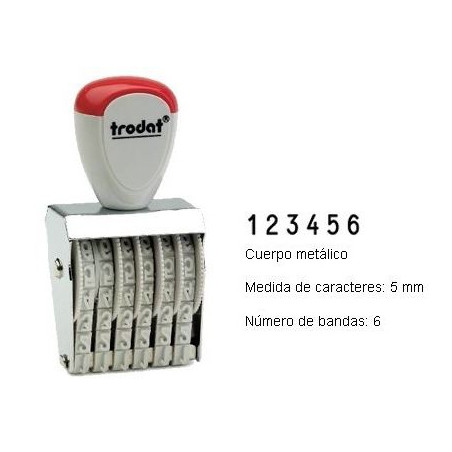 NUMERADOR 6 BANDES 5 mm.