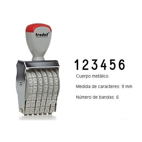 NUMERADOR 6 BANDES 9 mm.