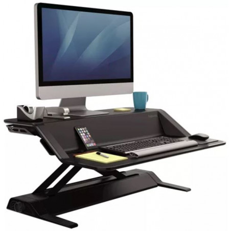 ESTACIO DE TREBALL SIT STAND (SENTAT de PEU) FELLOWES LOTUS NEGR