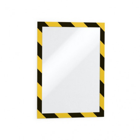 Marco autoadhesivo magnético A4 2 un. Amarillo/negro Duraframe s