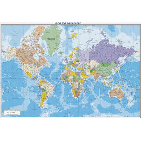 PLANELL MURAL PLANISFERI MAPA MUNDI 800x1375