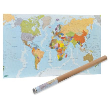 PLANELL MURAL PLANISFERI MAPA MUNDI 500x690 PLASTIFICAT