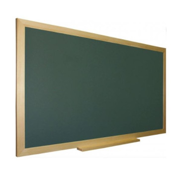 Panel informativo negro para tiza marco de madera color cerezo 6