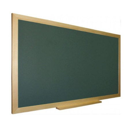 Panel informativo negro para tiza marco de madera color cerezo 6